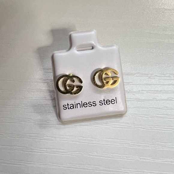 Inspired Jewelry - Gold GG Inspired Stainless Steel Earrings